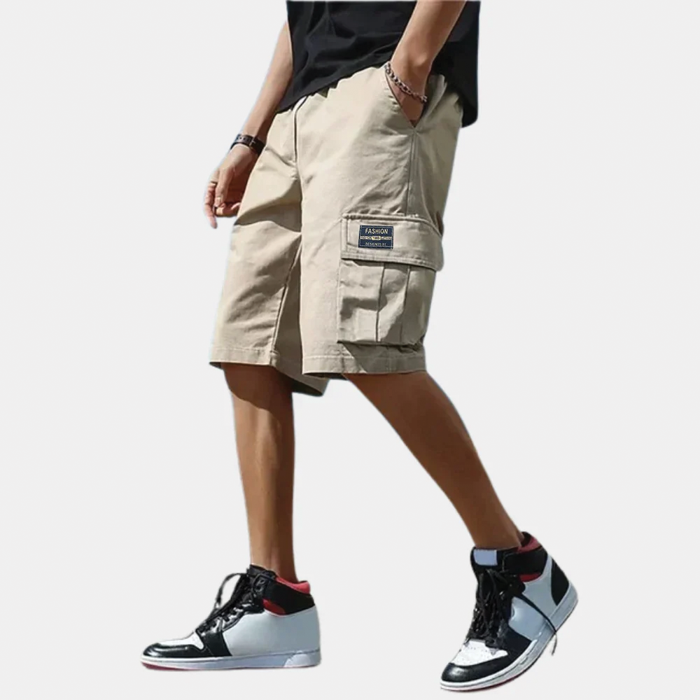 Street-Wave Mens Cargo Shorts Relaxed Fit With Multiple Pockets Cotton Blend