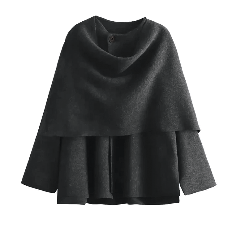 Street-Wave Asymmetric Commuter Coat Unisex Warm Knit