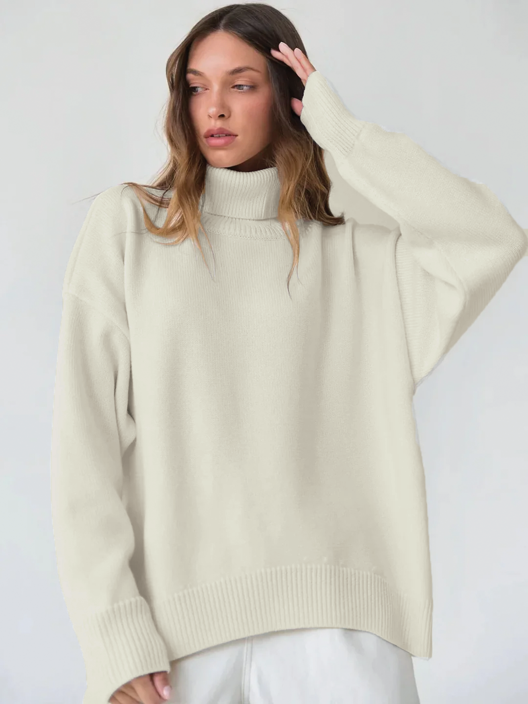Street Wave Unisex Turtleneck Sweater Oversized Cozy Warmth