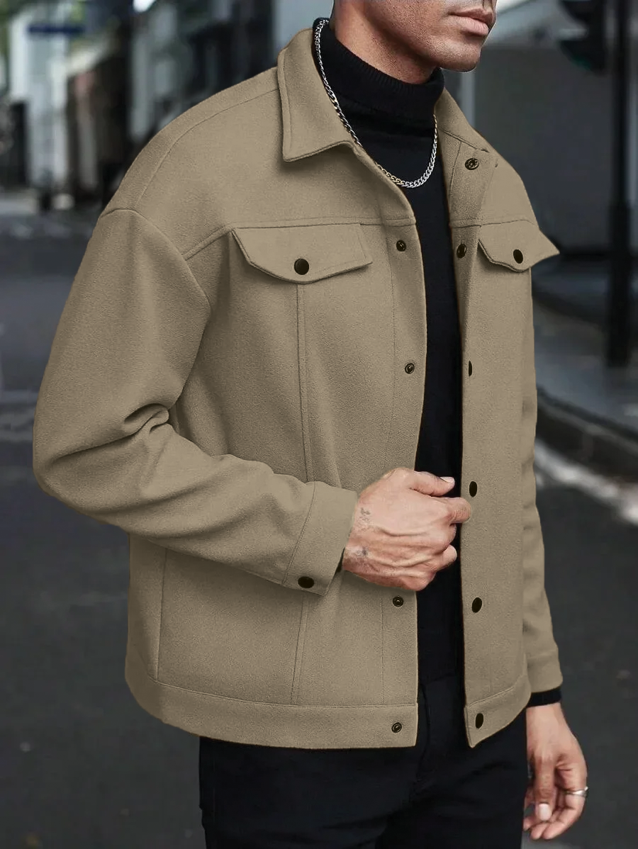 Liam Wool Blend Jacket For Men By Street-Wave Warm Tailored Versatile