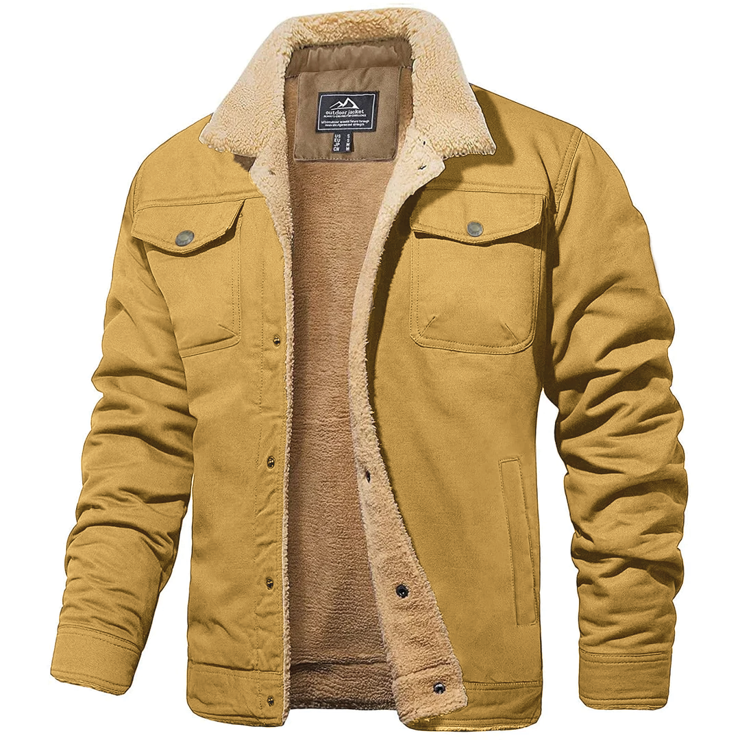 Damian Sherpa Jacket Street-Wave Cozy Fleece Lining For Everyday Workwear