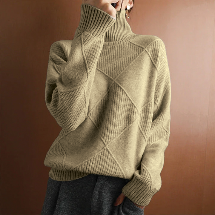 Martha Diamond Knit Sweater Street-Wave Unisex Cozy Timeless