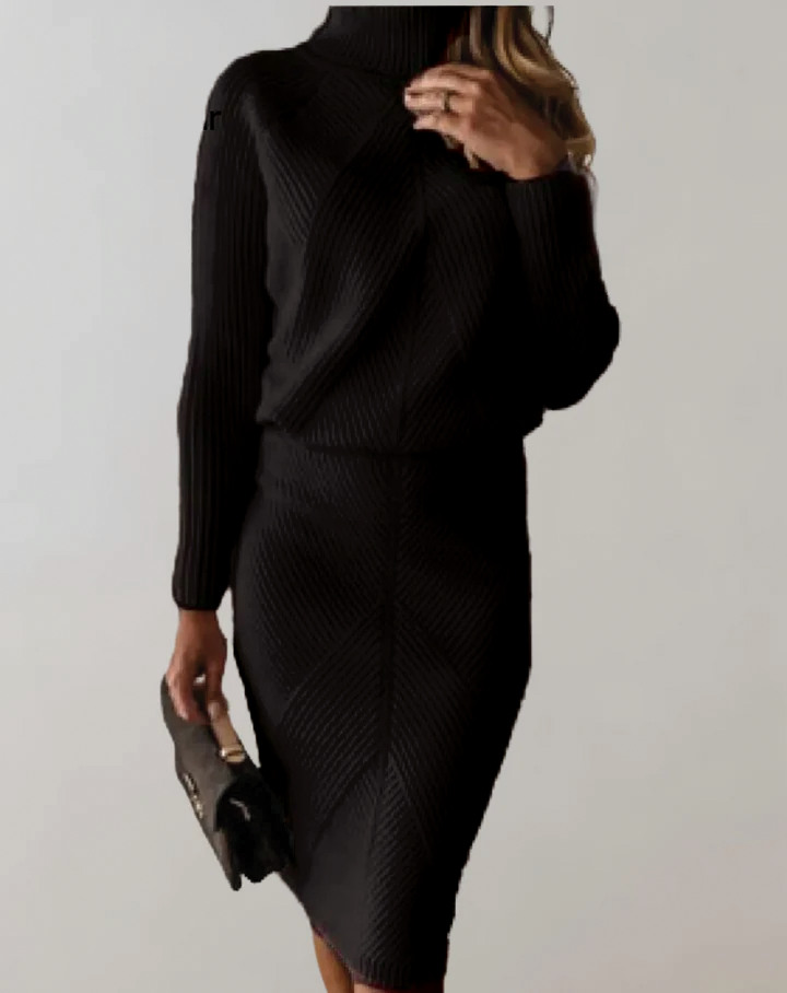 Lea Ribbed Knit Set Street Wave Unisex Elegant Cozy Comfort