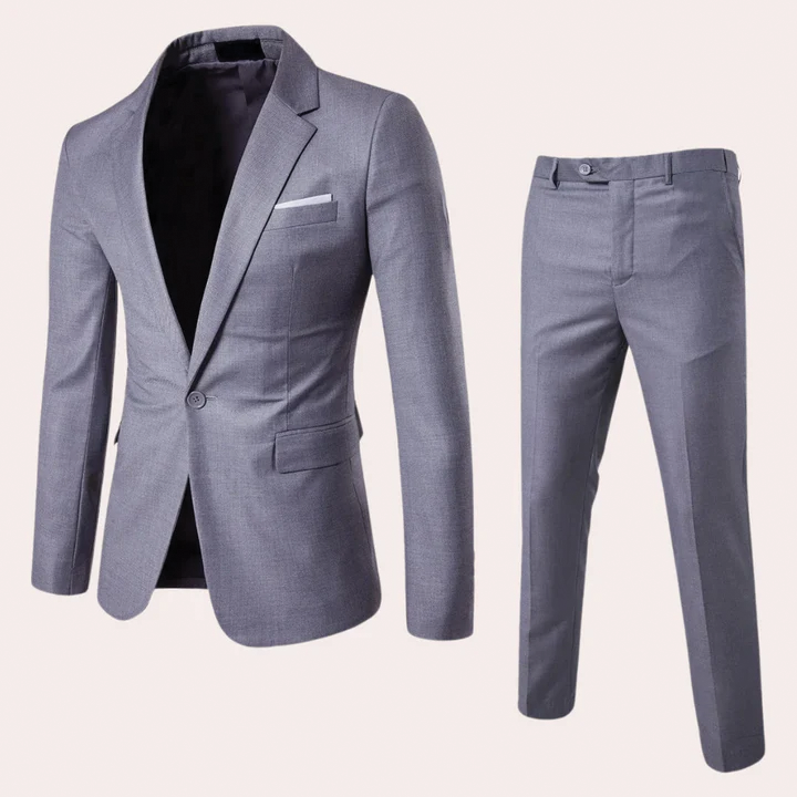 Street Wave Jacob Gents Slim Suit Two Piece Burgundy Cotton Blend For Weddings