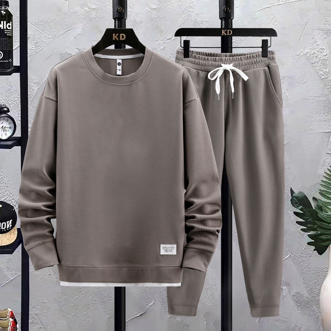 Men's Sweatshirt Crew Neck With Ribbed Edge For Everyday Wear Street-Wave