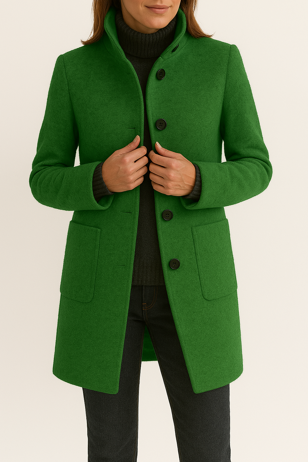 Street-wave Wool Coat For Women Isabella Elegant Cozy Urban Charm With Eye Catching Collar