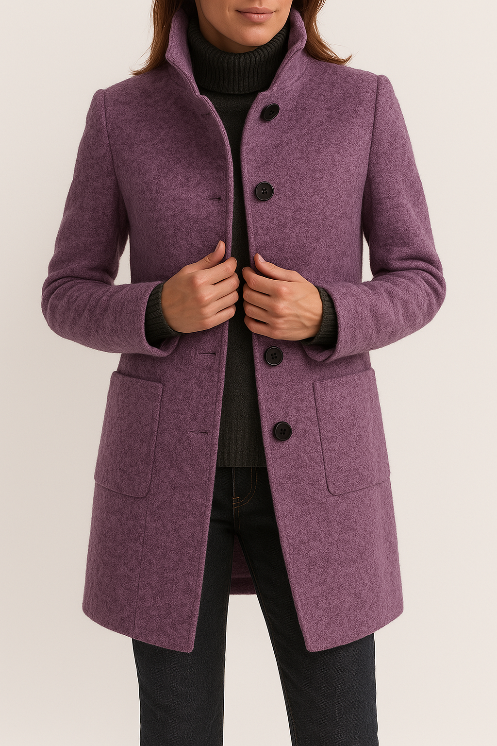 Street-wave Wool Coat For Women Isabella Elegant Cozy Urban Charm With Eye Catching Collar