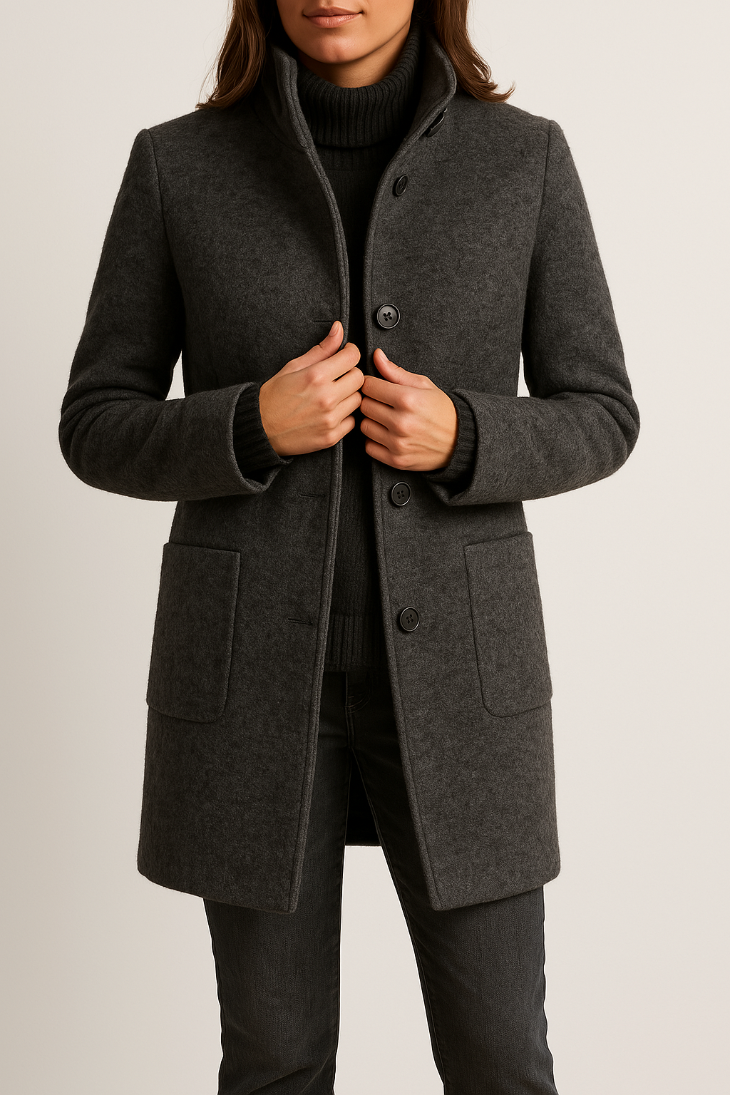 Street-wave Wool Coat For Women Isabella Elegant Cozy Urban Charm With Eye Catching Collar
