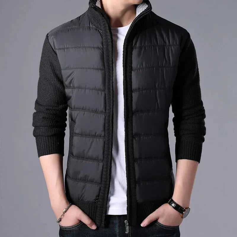 Jim Patchwork Puffer Cardigan