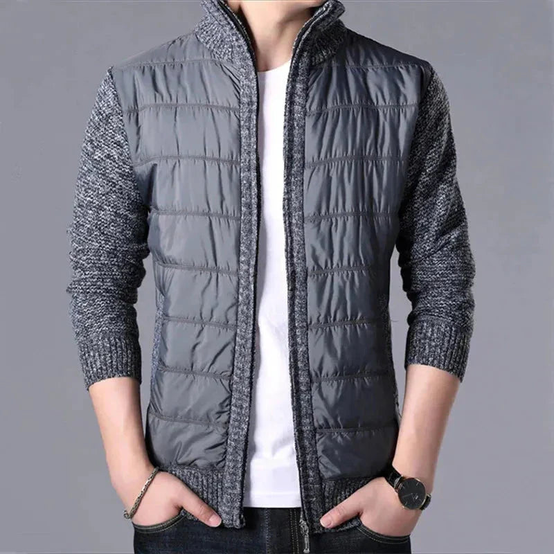 Jim Patchwork Puffer Cardigan