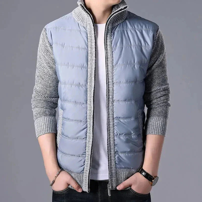 Jim Patchwork Puffer Cardigan
