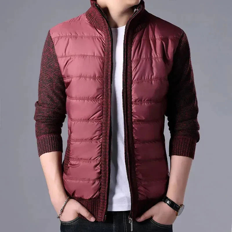 Jim Patchwork Puffer Cardigan