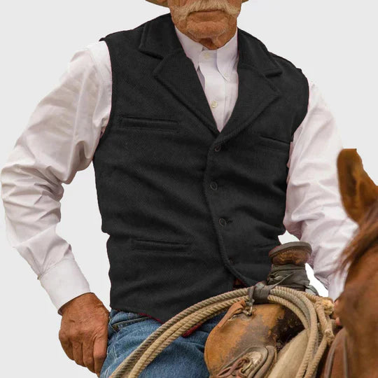 Street-wave Classic Couture Waistcoat For Men Western Style Vest With Distinctive Graphics
