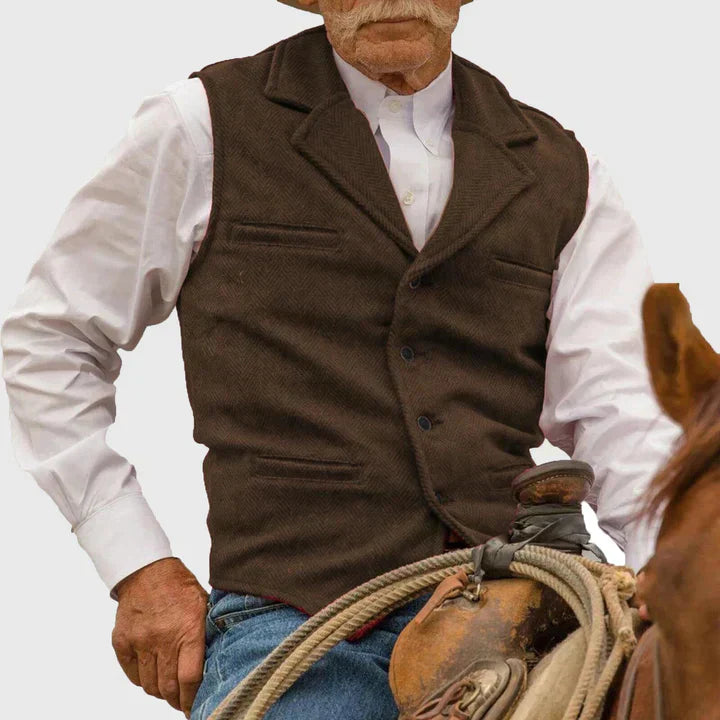 Street-wave Classic Couture Waistcoat For Men Western Style Vest With Distinctive Graphics