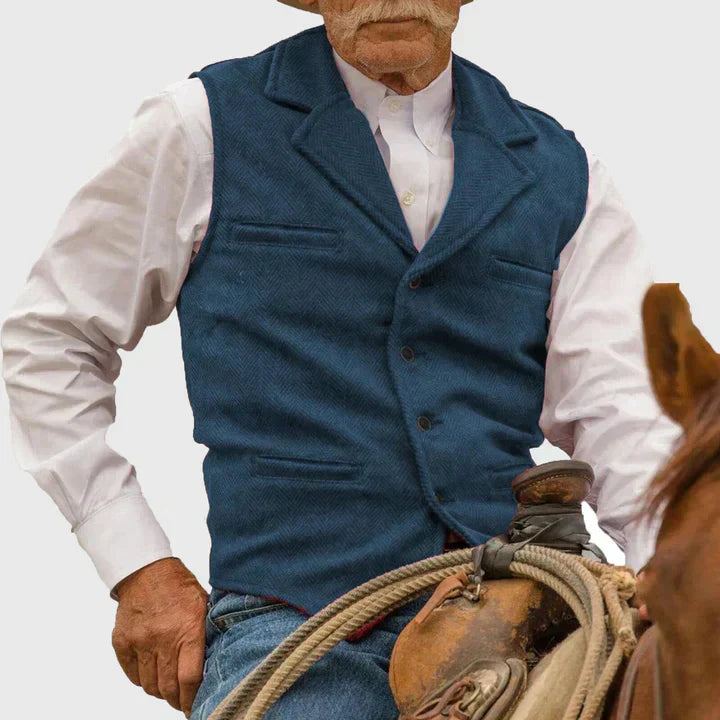 Street-wave Classic Couture Waistcoat For Men Western Style Vest With Distinctive Graphics