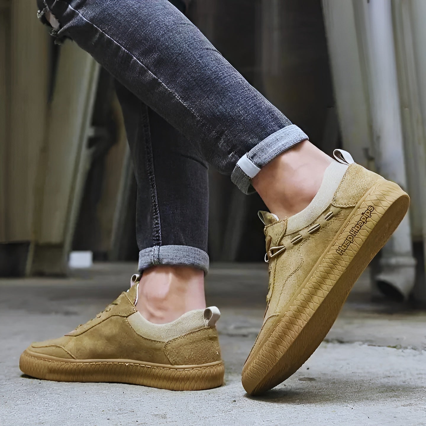 Street Wave Maxon Casual Suede Sneakers For Men With Orthotic Comfort And Timeless Style