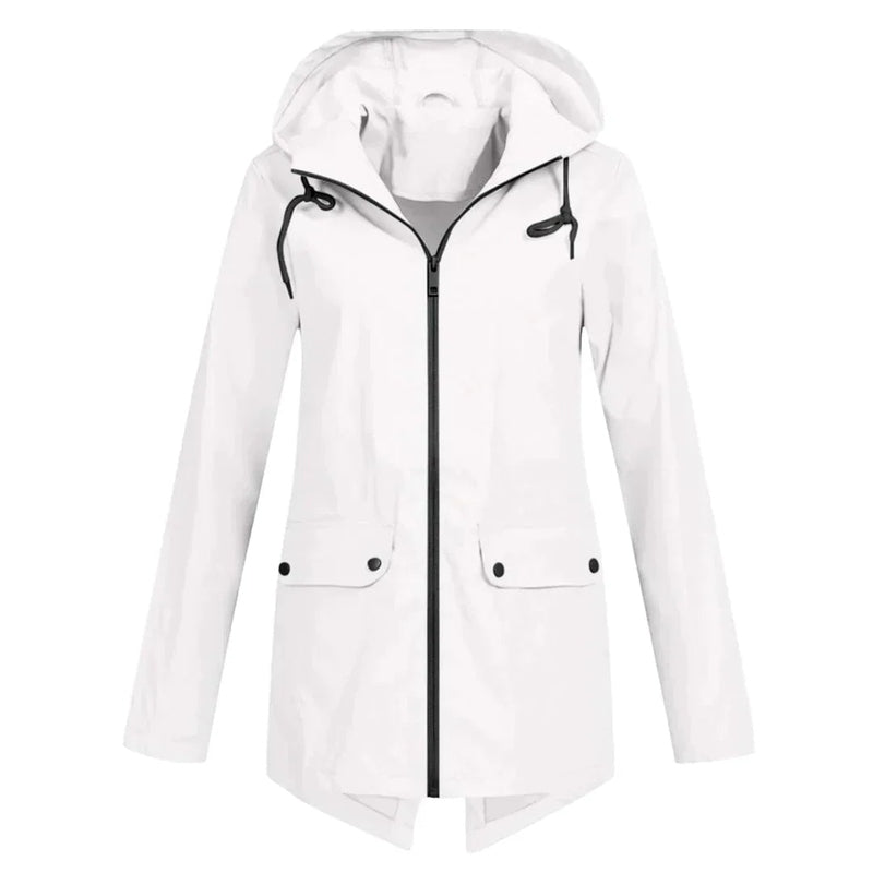 Street-Wave Waterproof Hooded Womens Raincoat Adelina All Weather Protection Chic Fit