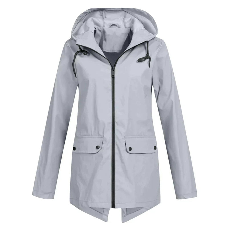 Street-Wave Waterproof Hooded Womens Raincoat Adelina All Weather Protection Chic Fit