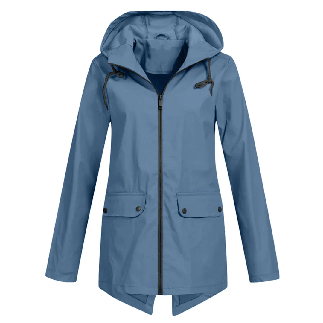 Street Wave Kenna Rain Cape For Women Transparent Hooded Waterproof Cape With Pockets