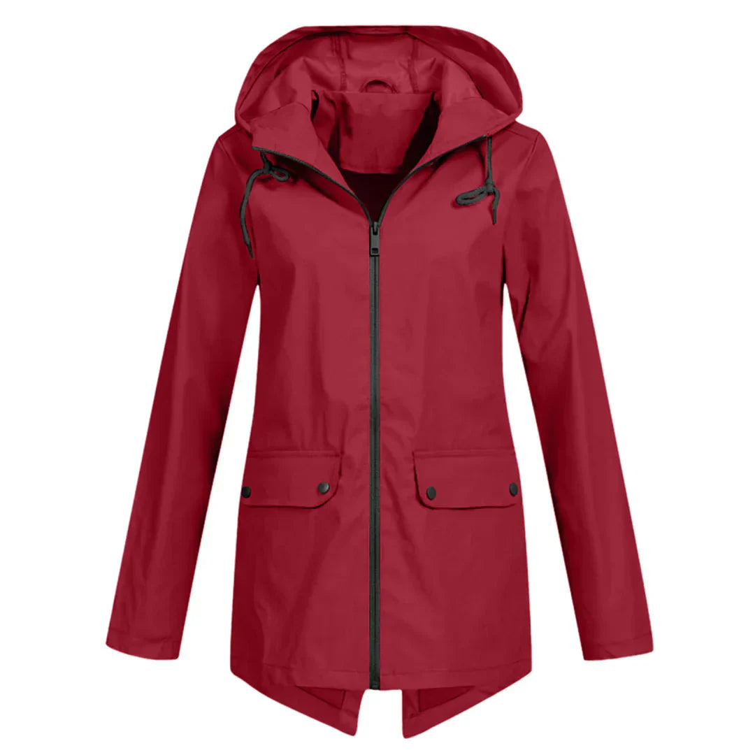 Street Wave Kenna Rain Cape For Women Transparent Hooded Waterproof Cape With Pockets