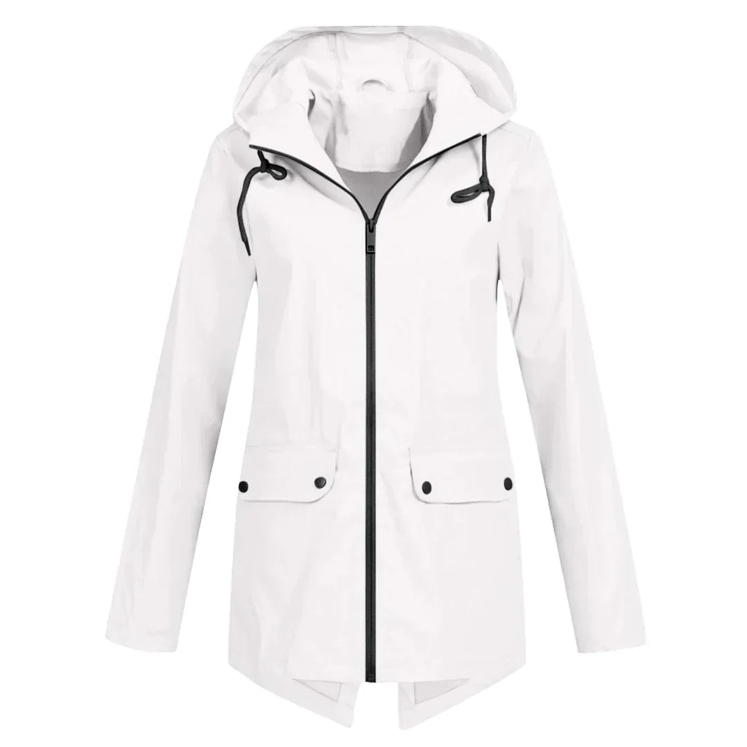 Street Wave Kenna Rain Cape For Women Transparent Hooded Waterproof Cape With Pockets