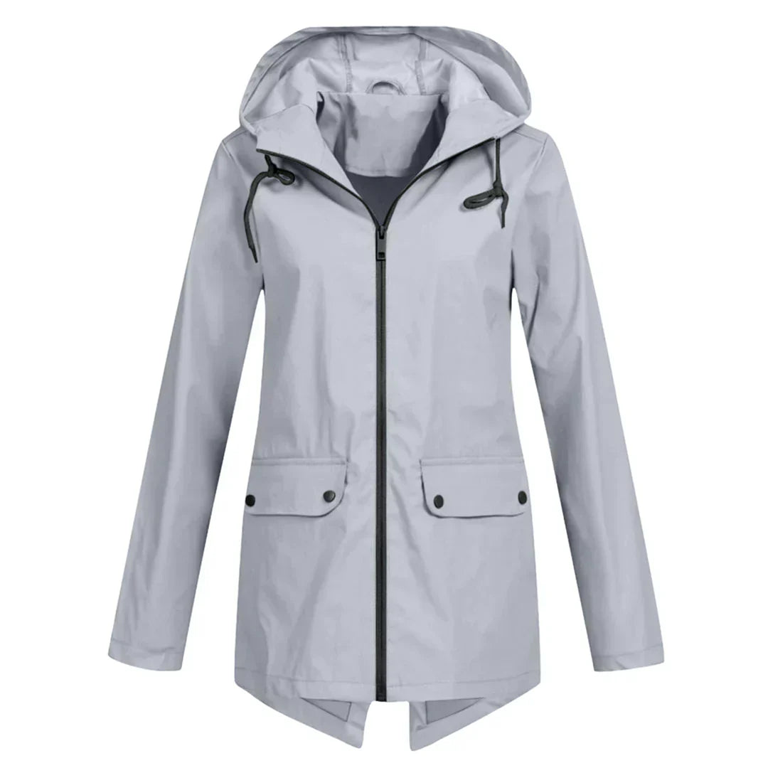 Street Wave Kenna Rain Cape For Women Transparent Hooded Waterproof Cape With Pockets