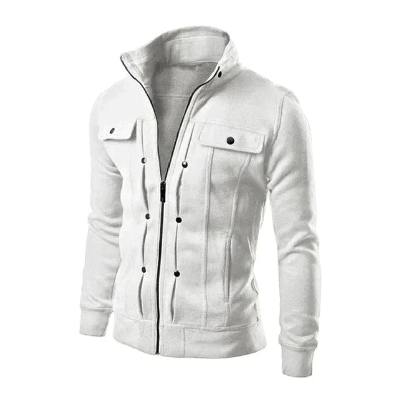 Street-Wave Men's Cargo Jacket For Transitional Weather Warmth And Versatile Style
