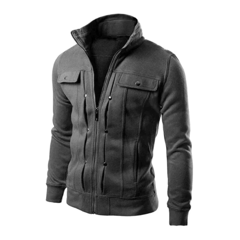 Street-Wave Men's Cargo Jacket For Transitional Weather Warmth And Versatile Style