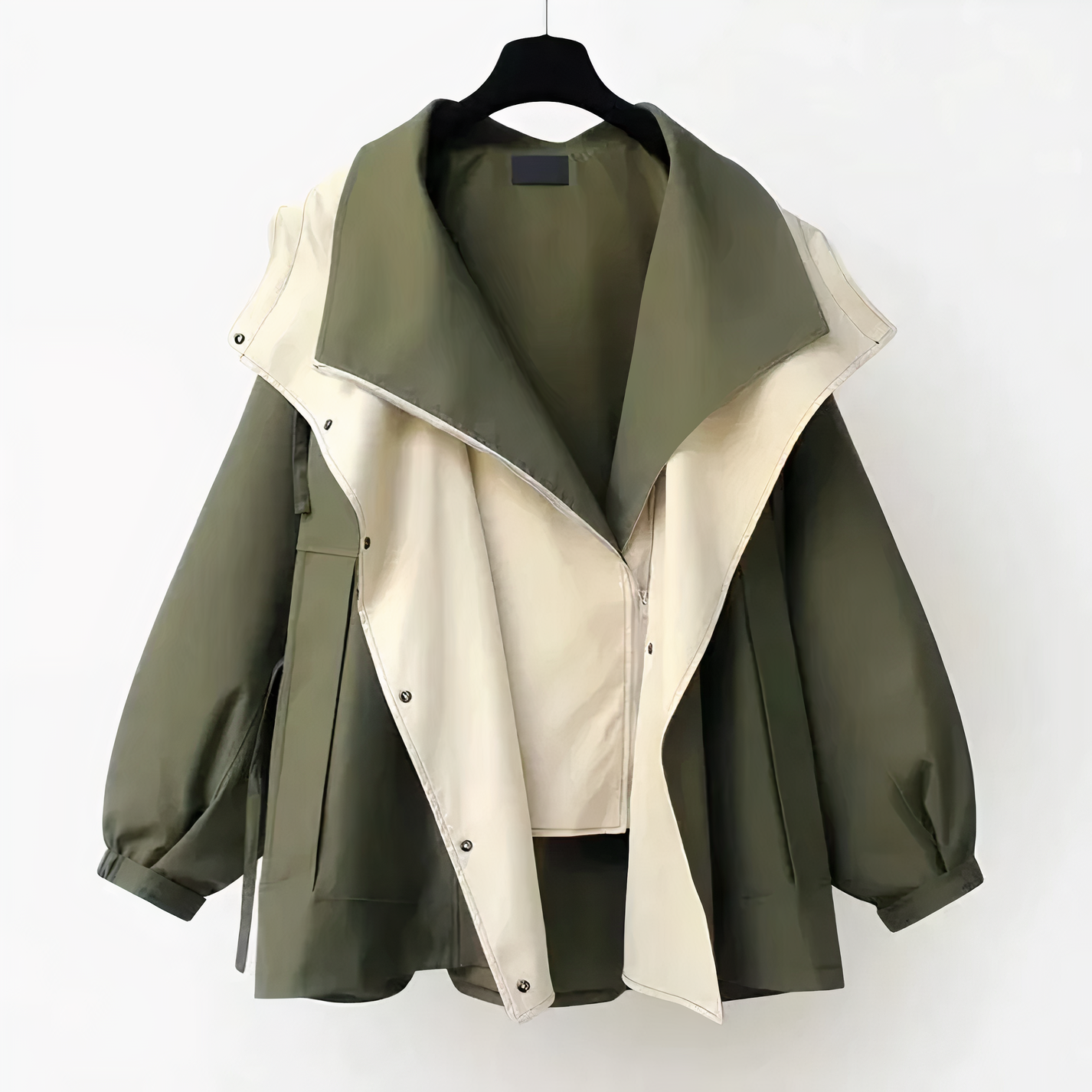 Street-Wave Elegant Multi-Layer Jacket Weatherproof Rain Shield for Urban Fashionistas