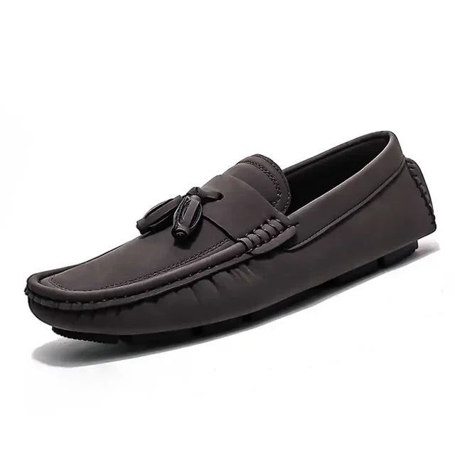 Street-Wave Lace Free Retro Sneaker For Men Khaki Runner With Easy Slip On Comfort