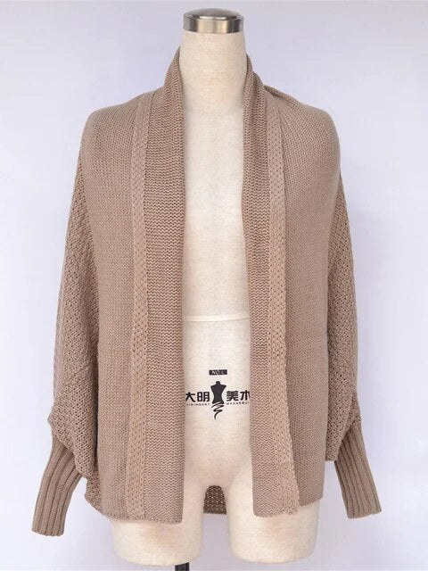 Street-wave Batwing Vest For Women Cozy Warmth Stylish Layering Knit Cardigan Everyday Wear