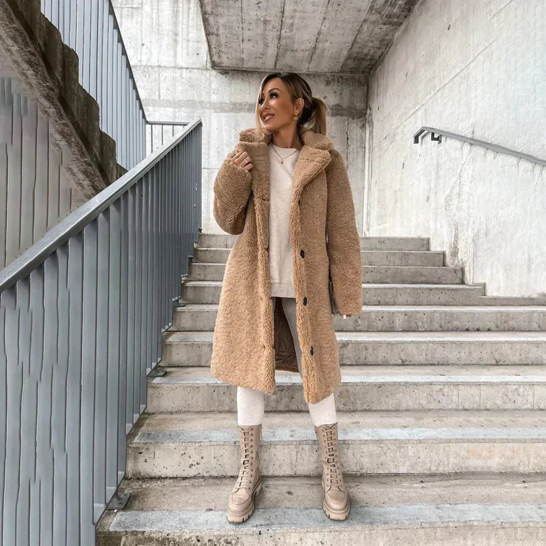 Street-wave Coat For Women - Soft Teddy Shearling Style, Cozy Warmth, Eco-Friendly Materials
