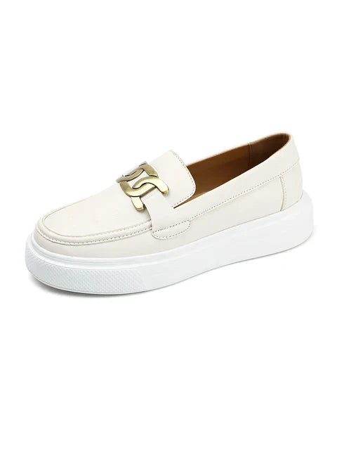 Streetwave LuxeComfort Men Leather Loafers Slip On With Cushioned Footbed Lightweight Platform Sole