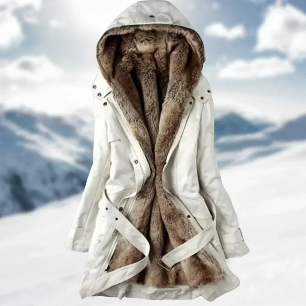Street-Wave Women's Parka With Faux Fur Lining Warm Winter Coat For Trendy Women