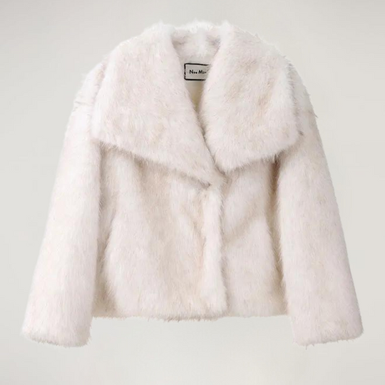 Street-wave Faux Fur Coat For Women Warm Cozy Short Winter Jacket With Chic Style