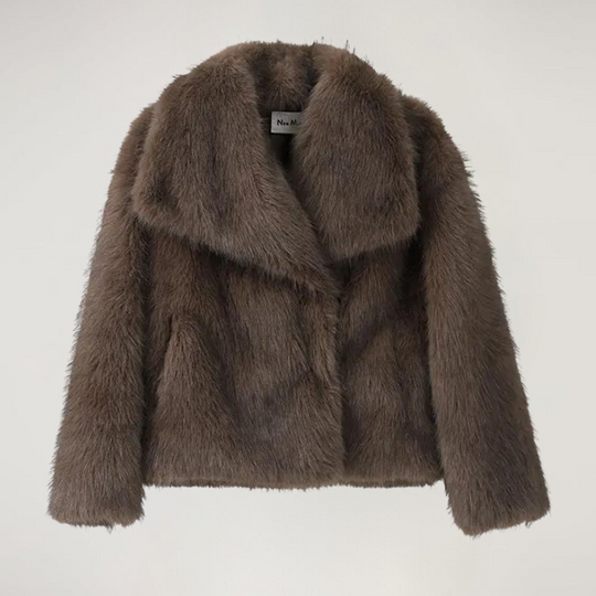 Street-wave Faux Fur Coat For Women Warm Cozy Short Winter Jacket With Chic Style