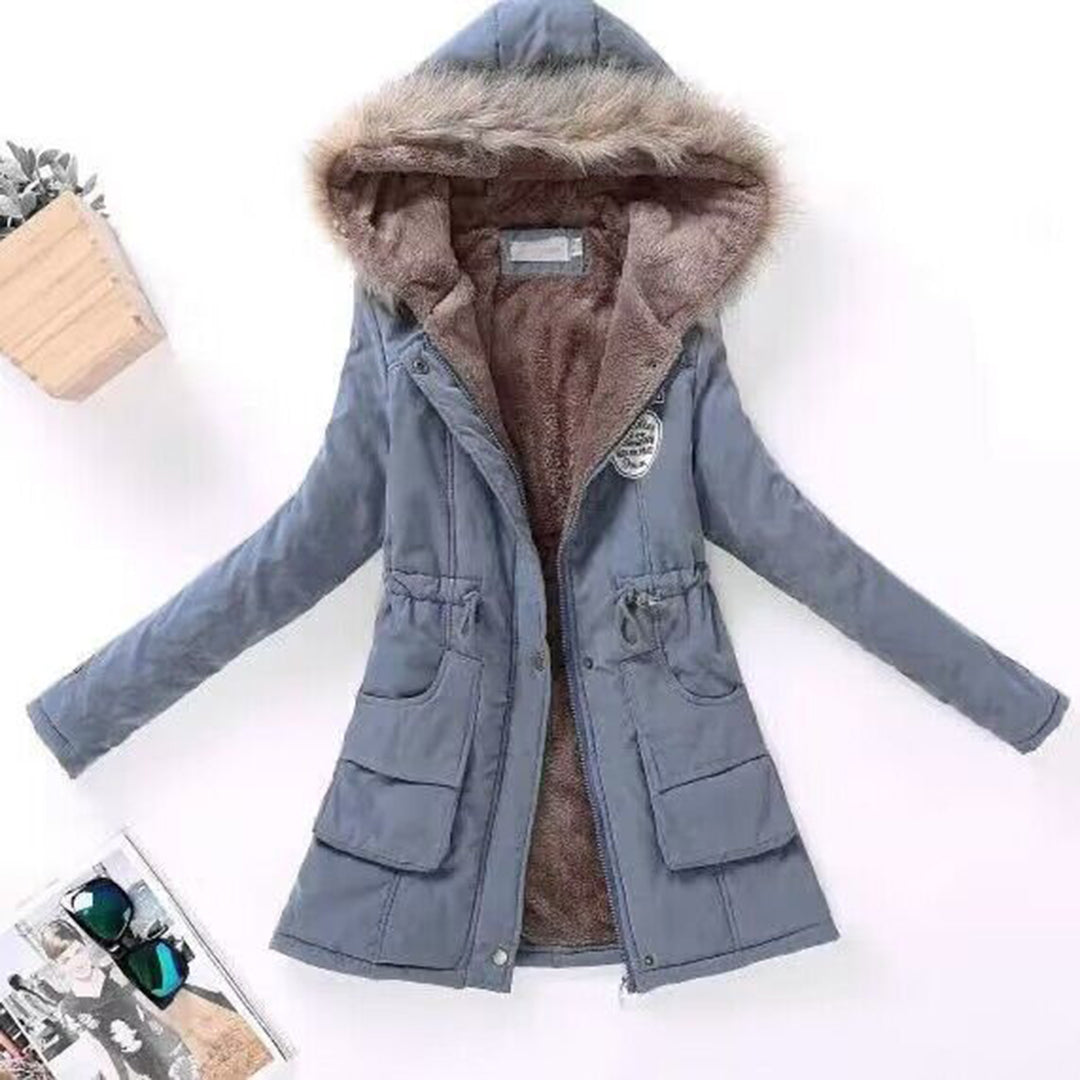 Street Wave Women's Winter Parka Jacket With Cozy Fur Lined Hood For Warmth And Comfort