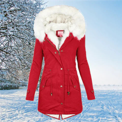 Street Wave Winter Parka Jacket For Women With Faux Fur Hood And Cozy Warmth Oversized Fit