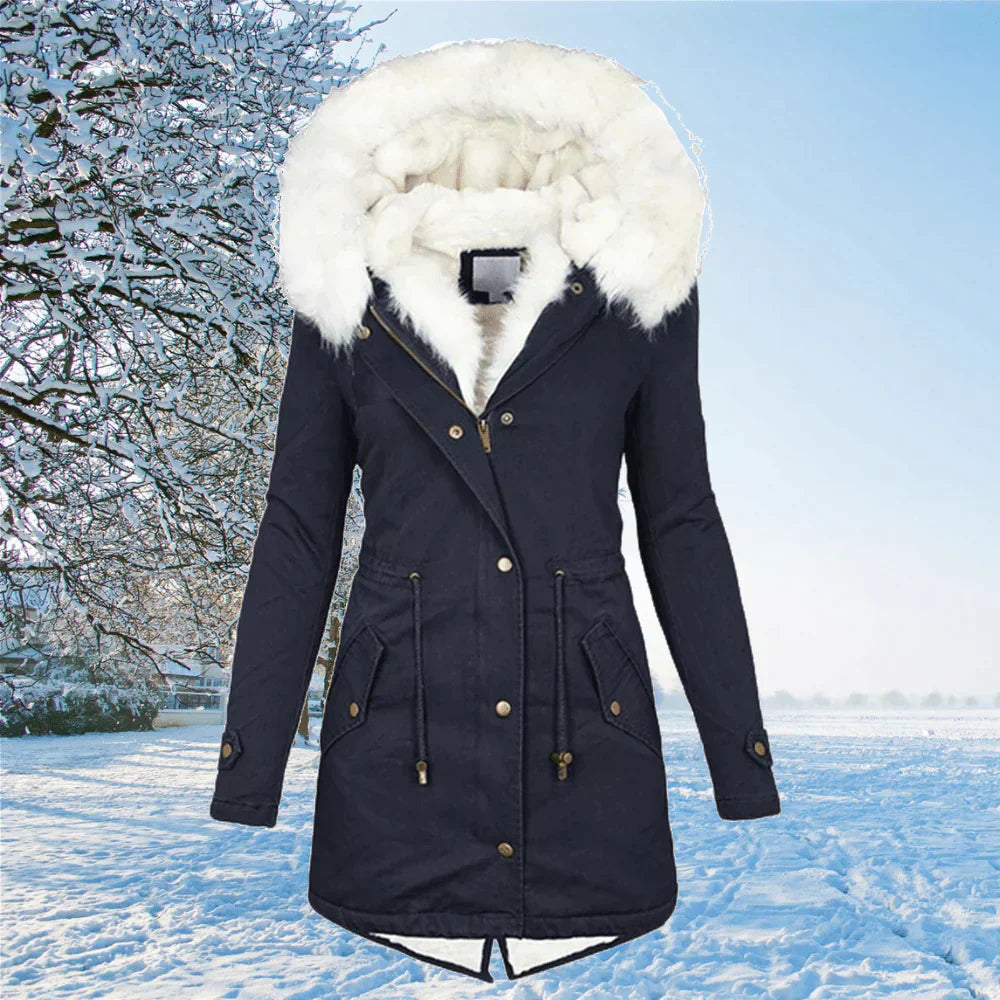Street Wave Winter Parka Jacket For Women With Faux Fur Hood And Cozy Warmth Oversized Fit