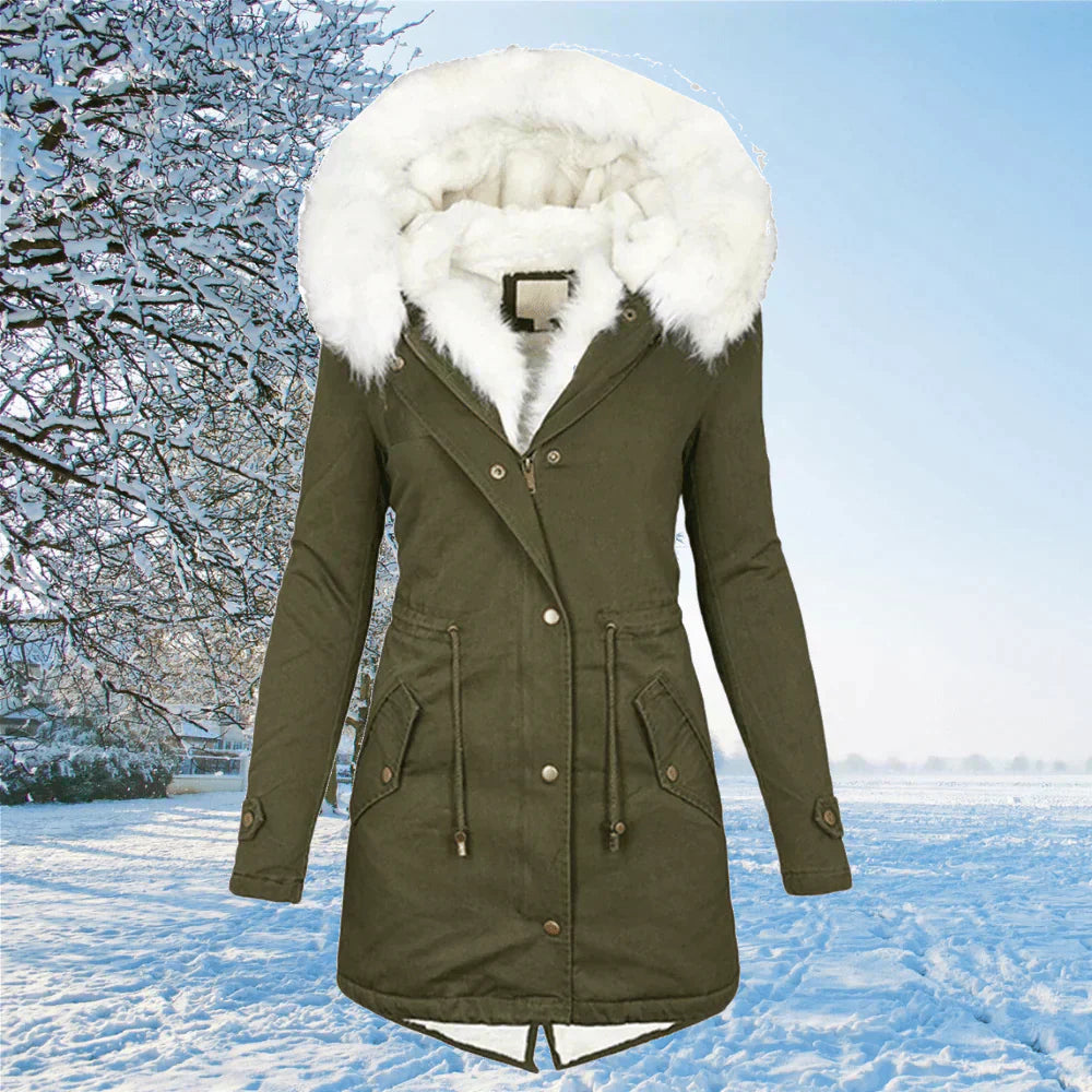 Street Wave Winter Parka Jacket For Women With Faux Fur Hood And Cozy Warmth Oversized Fit