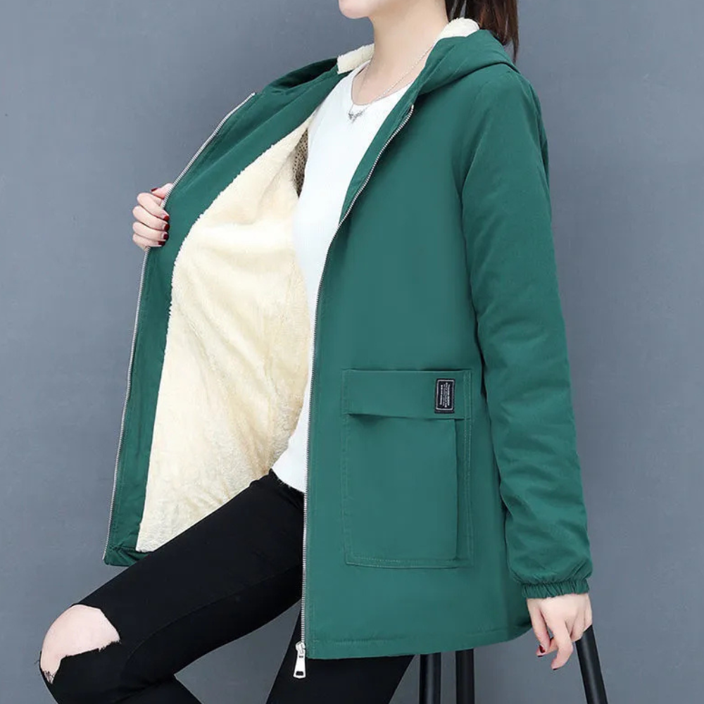 Kaleia Casual Jacket Hoodie For Women With Soft Fleece Lining Versatile Everyday Comfort