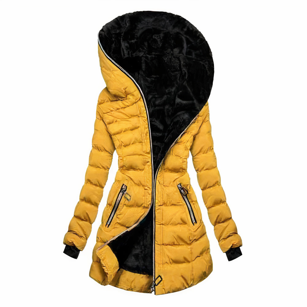 Street-wave Lara Womens Puffer Winter Coat With Fur-Lined Hood For Fashionable Women