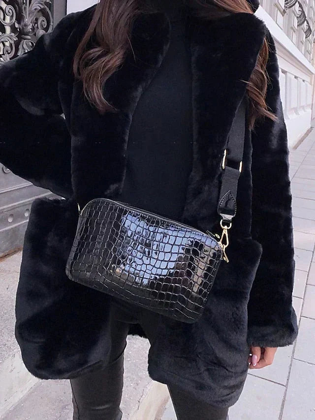 Streetwave Pink Faux Fur Winter Coat For Women Cozy Warmth With Elegant Silhouette