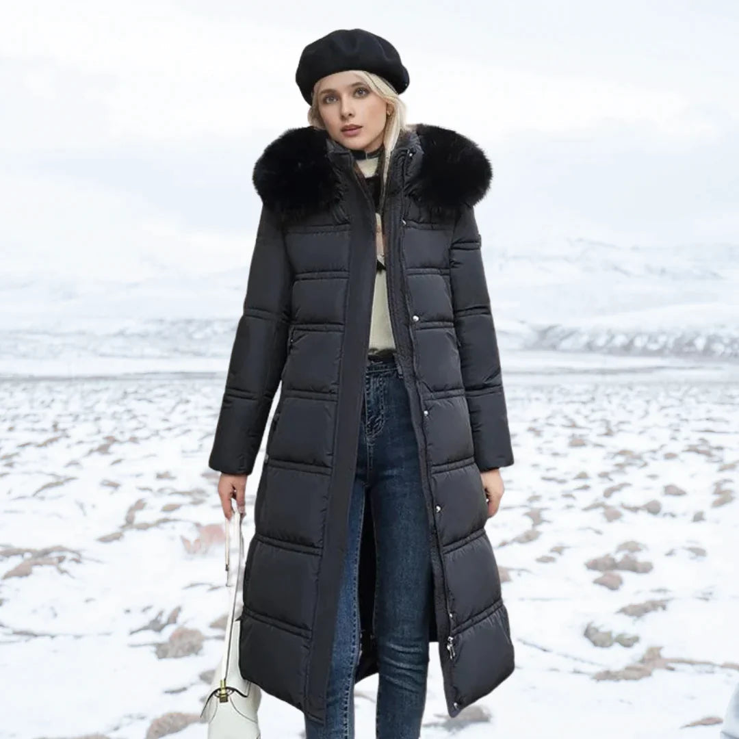 Street-wave Insulated Puffer Winter Coat With Fur Hood For Women Warmth Style And Comfort