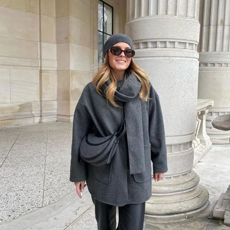 Street-wave Lieke Vintage Style Winter Coat For Women With Shawl Collar And Timeless Cozy Warmth