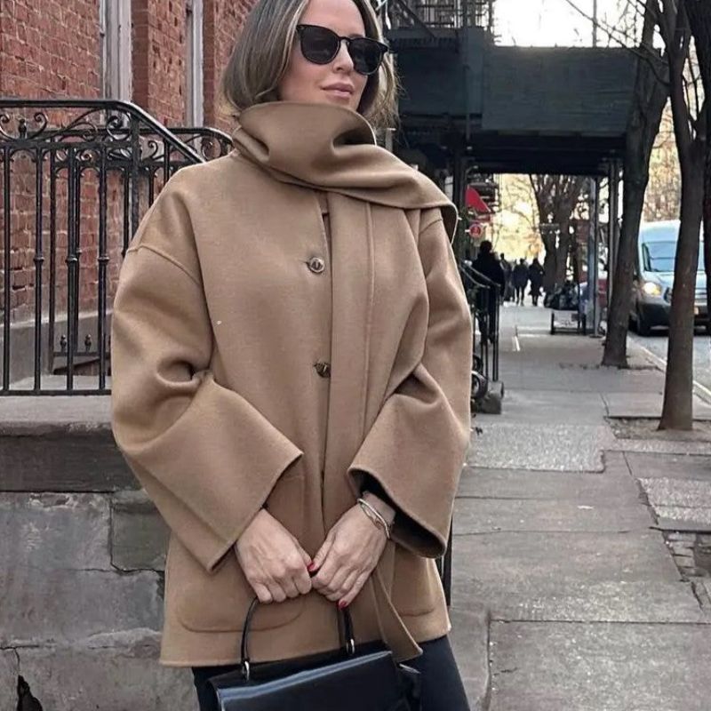 Street-wave Lieke Vintage Style Winter Coat For Women With Shawl Collar And Timeless Cozy Warmth