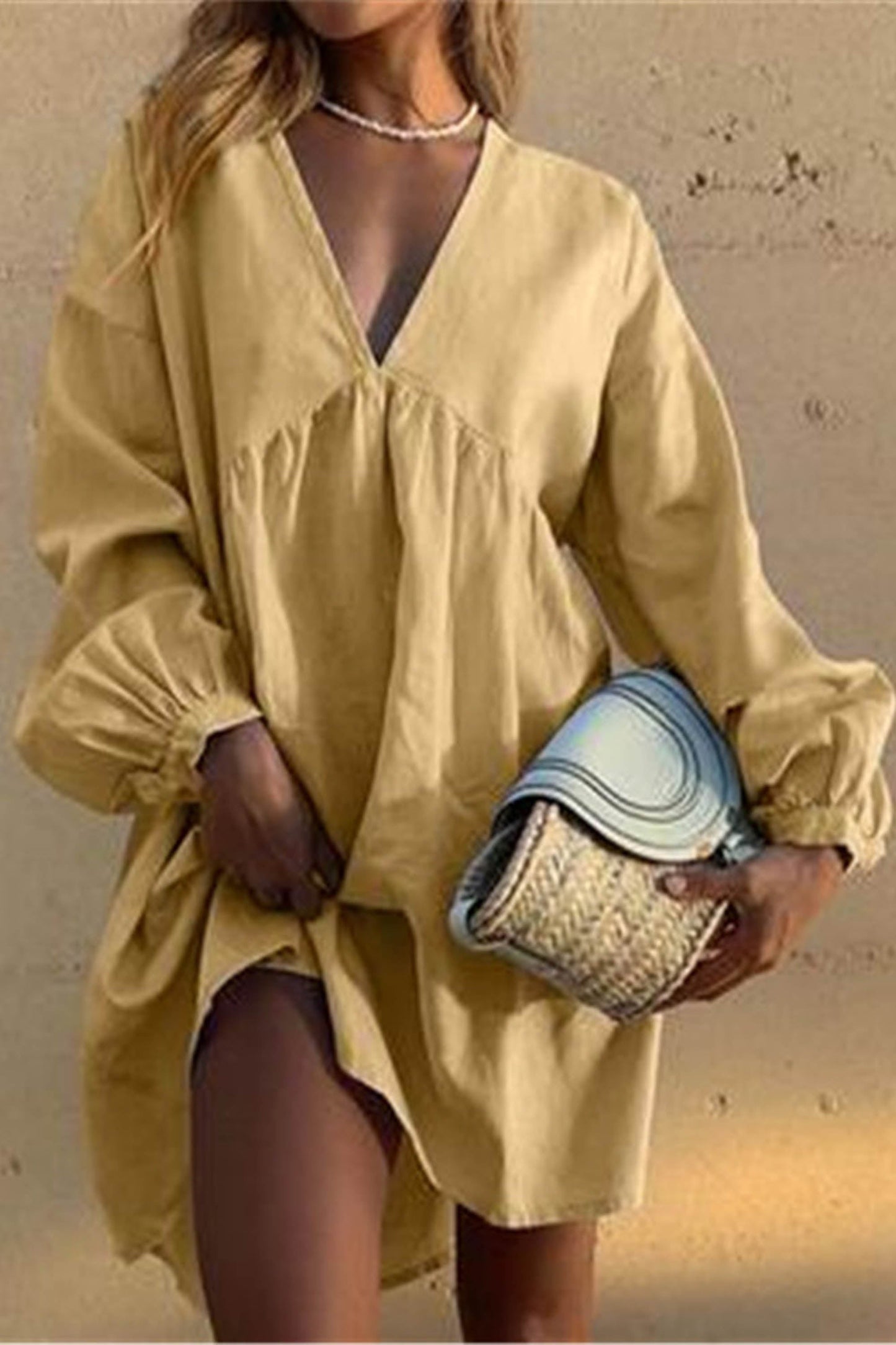 Kendra Lightweight VNeck Tunic Dress For Summer Women By Streetwave Airy Comfort Effortless Style