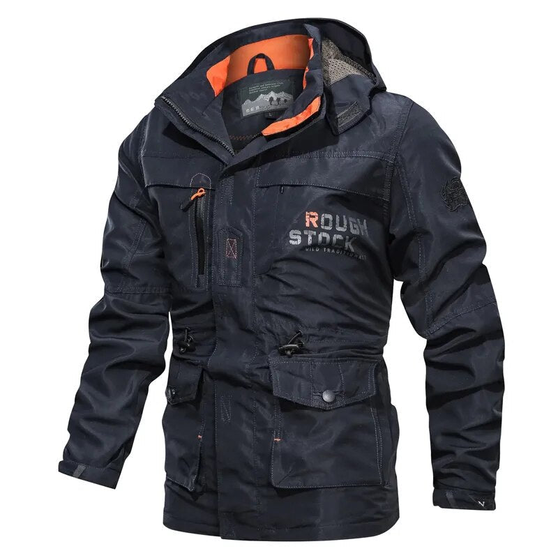Streetwave Windproof Jacket With Removable Hood Warm Fleece Lining For Cold Weather Outdoor Enthusiasts