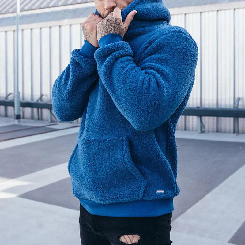 Street-Wave Plush Hoodie For Men Ultimate Cozy Fleece Warmth Everyday Comfort Must Have