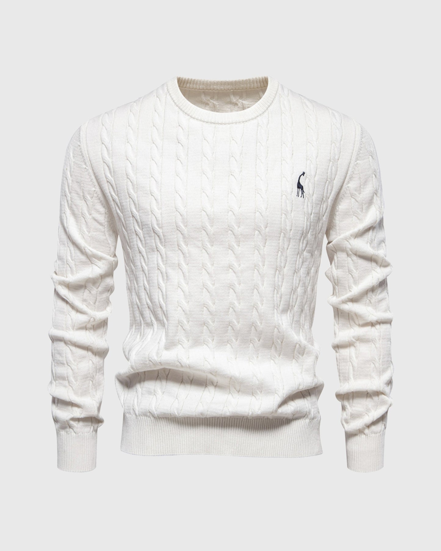 Streetwave Men's Cotton Cable Knit Sweater Timeless Comfort Classic Zopfmuster For Everyday Wear